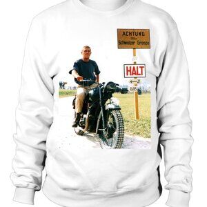 Steve McQueen Great Escape Crewneck Sweatshirt Retro Movie Graphic Fan Gift 05